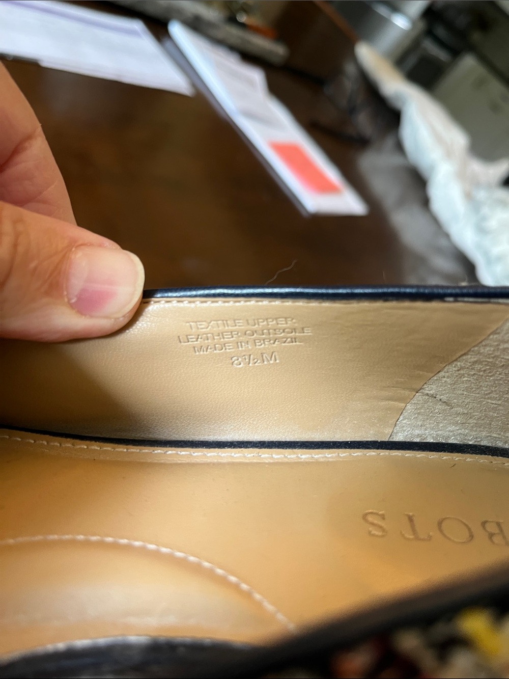 Talbots Multicolor Tweed Loafers with Black Trim and Strap - Picture 7 of 7